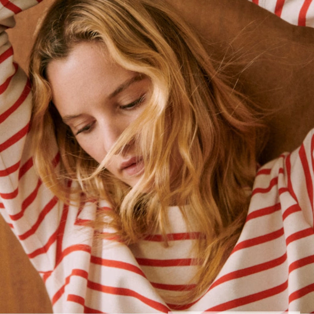 Molly Bracken, drop shoulder marinière striped sweater